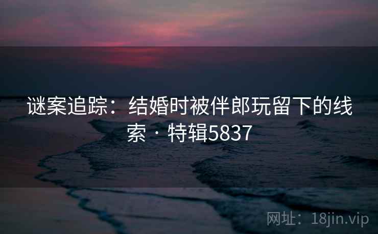 谜案追踪：结婚时被伴郎玩留下的线索 · 特辑5837