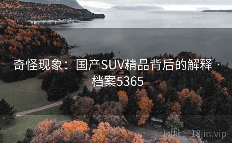 奇怪现象:国产SUV精品背后的解释 · 档案5365 奇怪现象:国产SUV精品背后的解释 · 档案5365