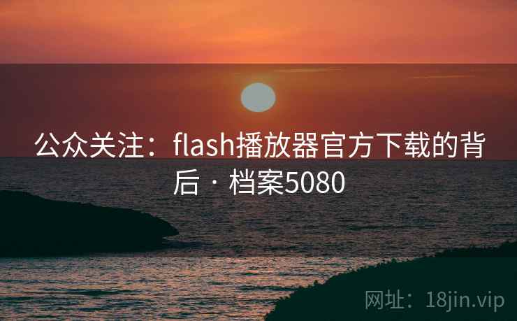公众关注：flash播放器官方下载的背后 · 档案5080