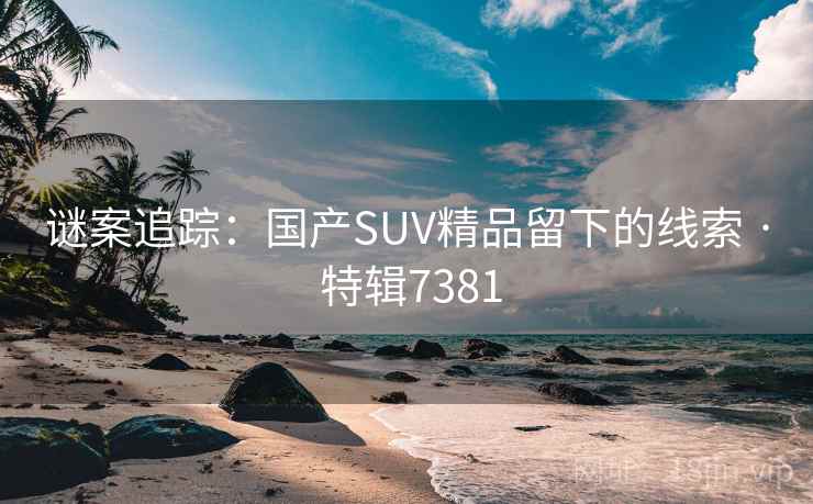 谜案追踪:国产SUV精品留下的线索 · 特辑7381 谜案追踪:国产SUV精品留下的线索 · 特辑7381